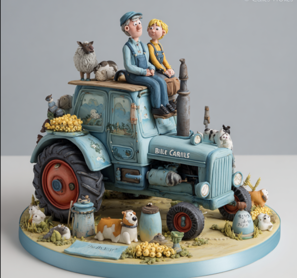 Тортик «Синий трактор»