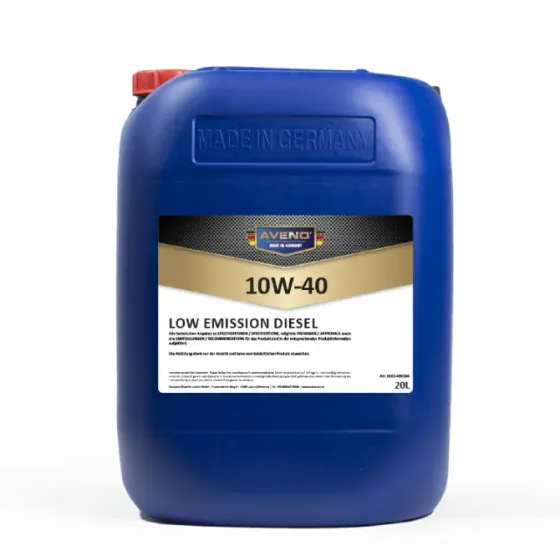 Канистра с моторным маслом SwdRheinol Favorol LMF 10W-40, емкость 20 литров, инструкционное руководство на упаковке