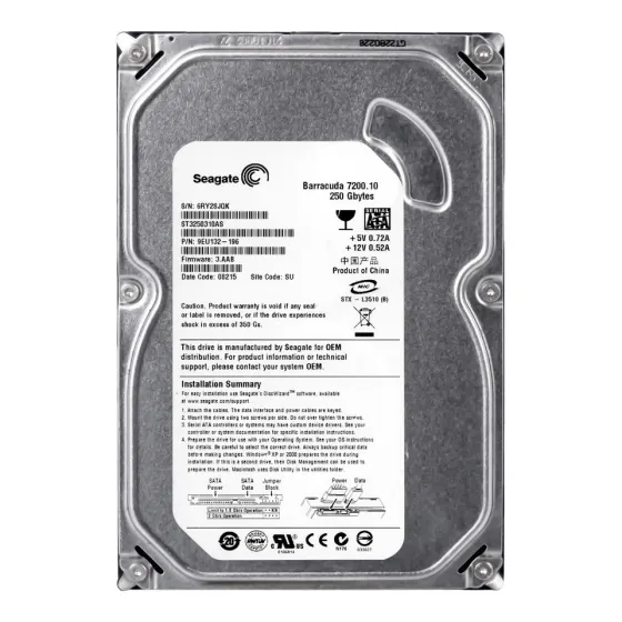 HGST 500 ГБ қатты дискісінің техникалық сипаттамалары мен штрих-коды