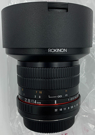 Сверхширокоугольный объектив Rokinon FE14M-C 14 мм F2.8 для Canon Павлодар - сурет 1