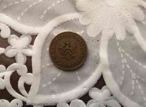 Продам польскую монету 5 злотых 1984 год и 1 пенни королевы Елизаветы 2007 год Өскемен