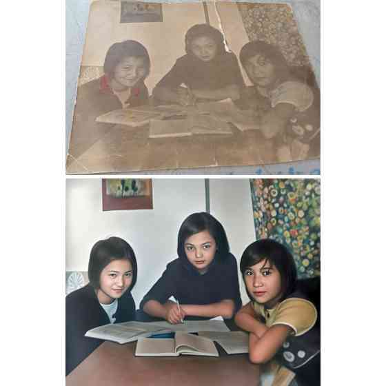 Реставрация фото, восстановление старых фотографий, колоризация Семей