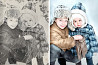 Әскери формадағы жастардың отреставрированное фотосы, өңдеу алдында және кейін