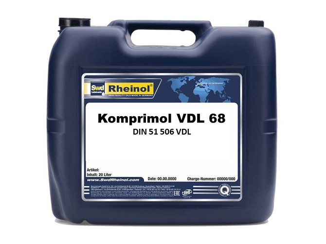 SwdRheinol Komprimol VDL 68 Komprimol VDL 68 - Минеральное компрессорное масло (DIN 51 506 VDL) Алматы - сурет 1