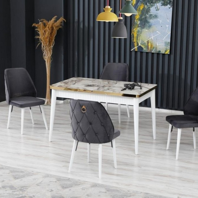 Продам обеденную зону: обеденный стол, стулья обеденные Шымкент - изображение 6