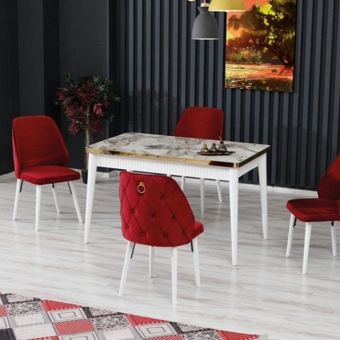 Продам обеденную зону: обеденный стол, стулья обеденные Шымкент - изображение 5