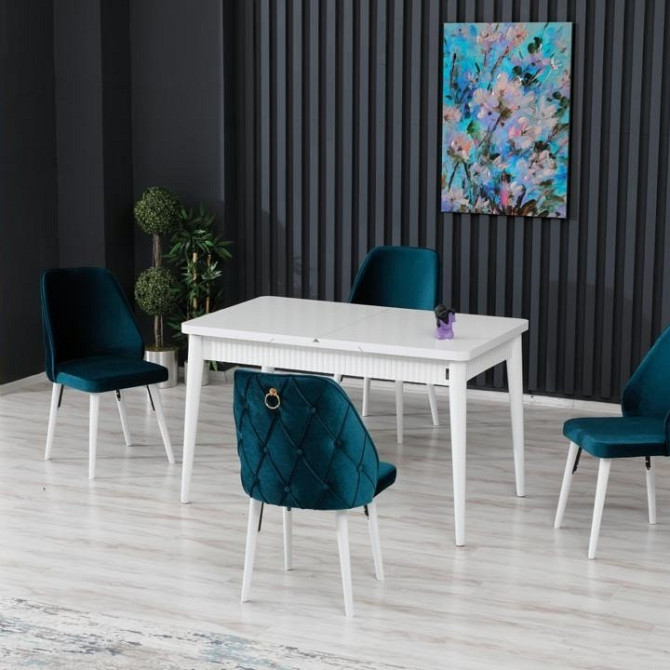 Продам обеденную зону: обеденный стол, стулья обеденные Шымкент - изображение 4