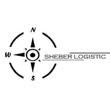 Логотип компании Sheber Logistic с компасом, символизирующим навигацию и логистику