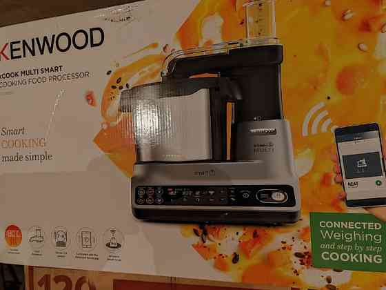 Упаковка кухонного комбайна Kenwood Multi Smart с кнопками управления и изображением функционала