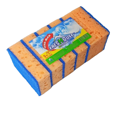 Порозды құрылымы бар жуу губкалары, FreshHouse орауышы