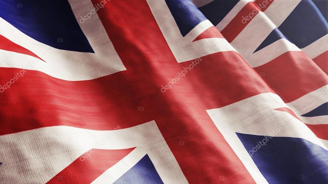 Флаг Великобритании с ярким изображениемUnion Jack