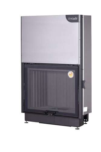 Современный льдогенератор с металлическим корпусом и стеклянной дверцей