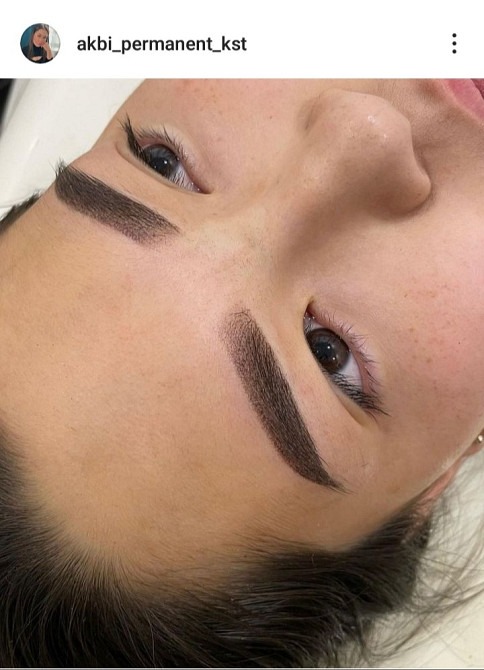 Перманентті макияждан кейінгі сәнді бровьler