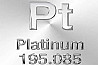Платина, символы Pt, 195.085, металлдық фон