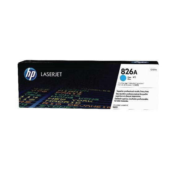 Упаковка картриджа HP LaserJet 826A, желтый цвет