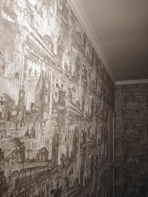 Обои с детализированным городским пейзажем