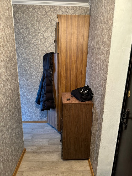 Коридор с мебелью для хранения и вешалкой для одежды