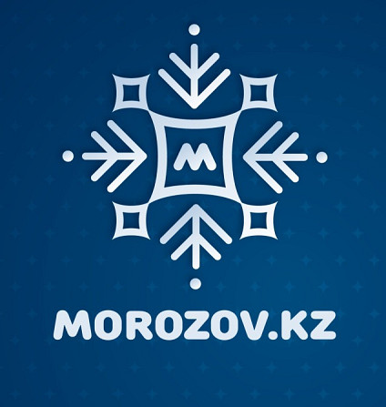 логотип компании Morozov на фоне снежинки