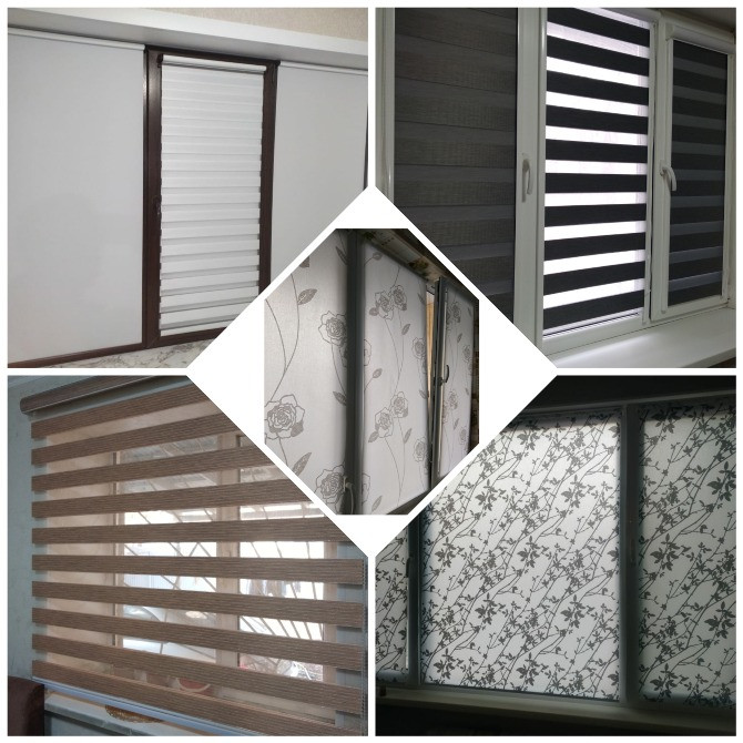 Смешанные стили штор и жалюзи на окнах