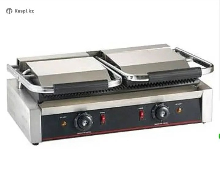 Электрическая гриль-панель с двумя плитами для приготовления сэндвичей, с регулировкой температуры и мощными нагревательными элементами