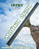 Су бүріккішпен терезелерді тазалау және контакттық ақпаратпен жапсырма.