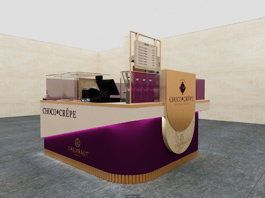 ChocoCrépe брендіне арналған стеллаж дизайны