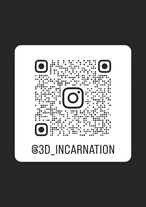 QR-код для подписки на Instagram @3D_INCARNATION