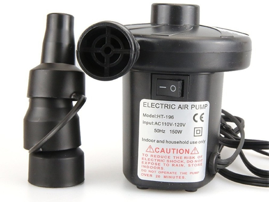 Электрический насос для надувных изделий, модель HT-196, с входным напряжением 110-120В, мощностью 150Вт, предназначен для использования в помещениях
