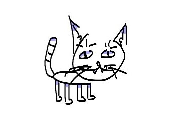 Бет әлпеті оғаш мультяштық мысық