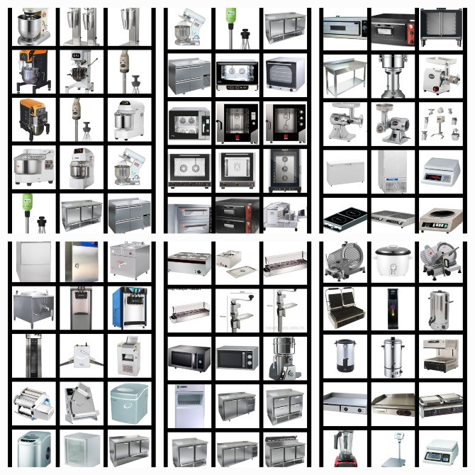 Разнообразное оборудование для кухонь и ресторанов