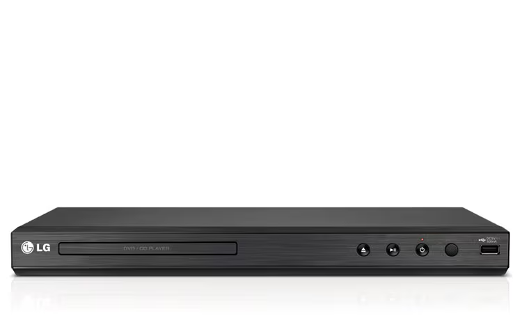Ақ фондағы LG DVD-плеер, фонысыз.