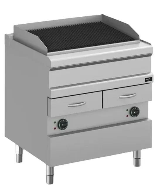 Газовая гриль-плита с верхней решеткой и двумя ящиками для хранения