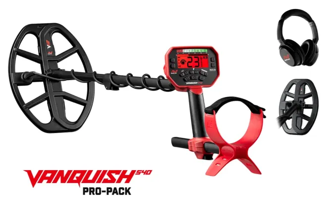 Металлоискатель Vanquish 540 Pro-Pack құлаққаптармен және қосымша катушкаммен бірге