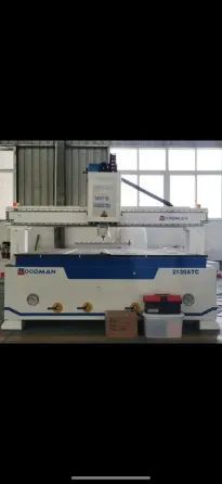 Станок с ЧПУ WOODMAN, модель 2158ATC, в рабочем состоянии