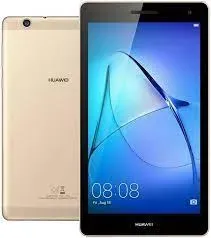 Планшет Huawei с золотистым корпусом и экраном, отображающим интерфейс пользователя