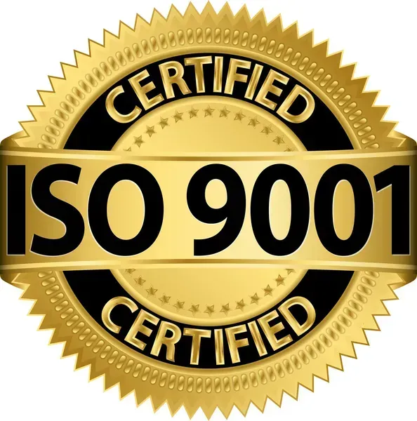 Знак сертификата ISO 9001, указывающий на соответствие стандартам менеджмента качества
