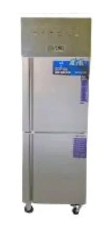 Холодильник двухдверный из нержавеющей стали с нижней морозильной камерой