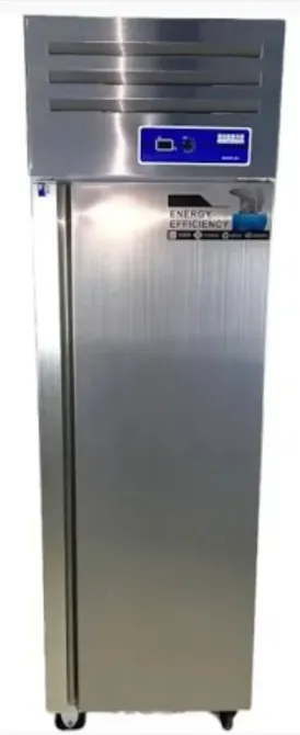 Холодильник однодверный из нержавеющей стали с цифровым дисплеем