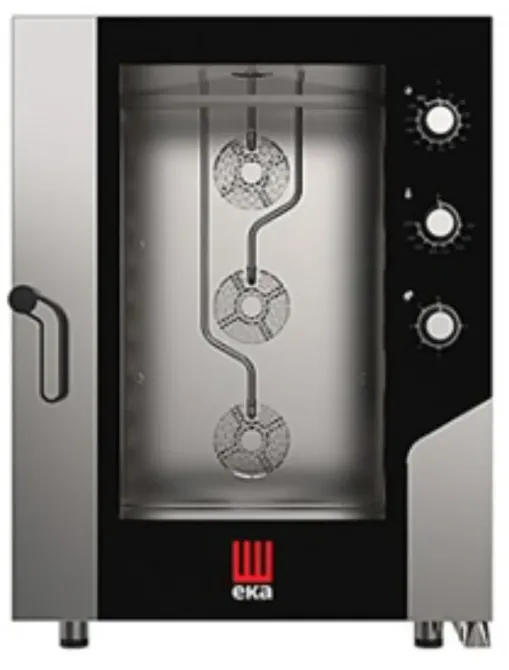 Духовка с автоматическим управлением и ротационными лопастями для равномерного приготовления пищи