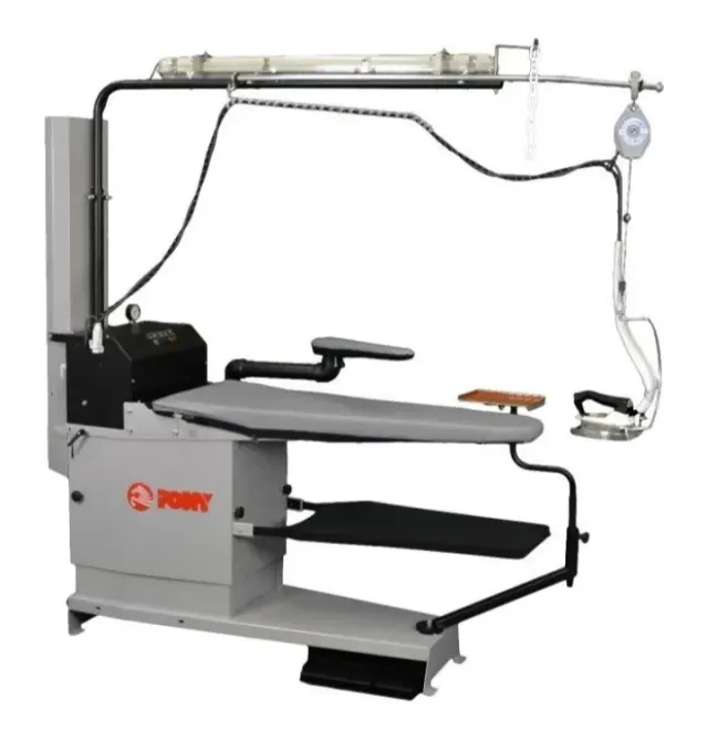 Паровая гладильная машина с регулируемым столом и встроенной подсветкой