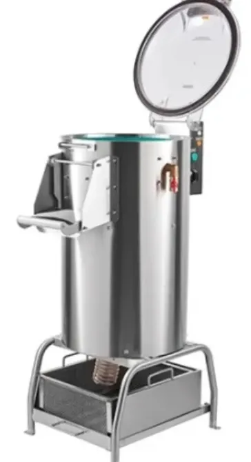 Машина для мойки овощей и фруктов из нержавеющей стали с открывающейся крышкой