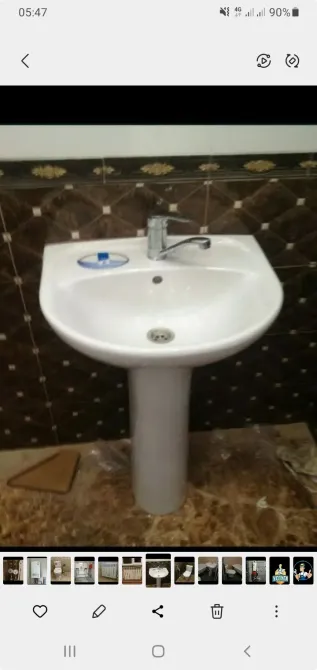 Кран мен ағысы бар умывальник