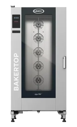 Профессиональная печь для выпечки UNO BAKERTOP с прозрачными дверцами и современным дизайном
