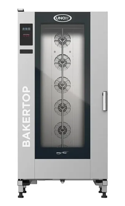Профессиональная печь для выпечки UNO BAKERTOP с прозрачными дверцами и современным дизайном