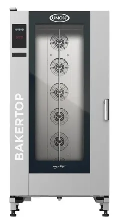Электрическая конвекционная печь модели BAKERTOP с большой стеклянной дверцей и цифровой панелью управления