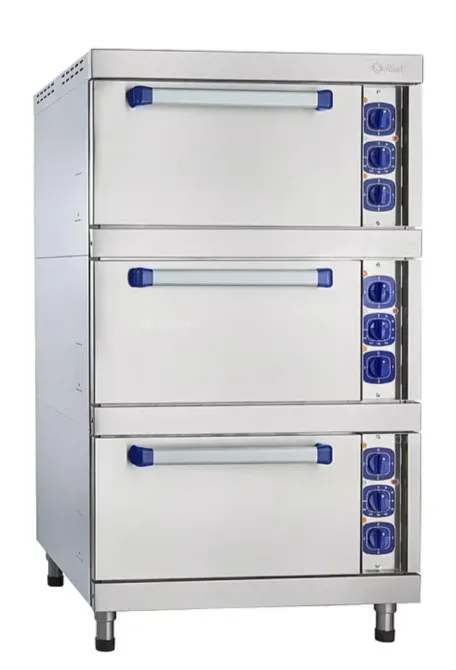 Профессиональная печь для пиццы с тремя уровнями и контроллерами температуры