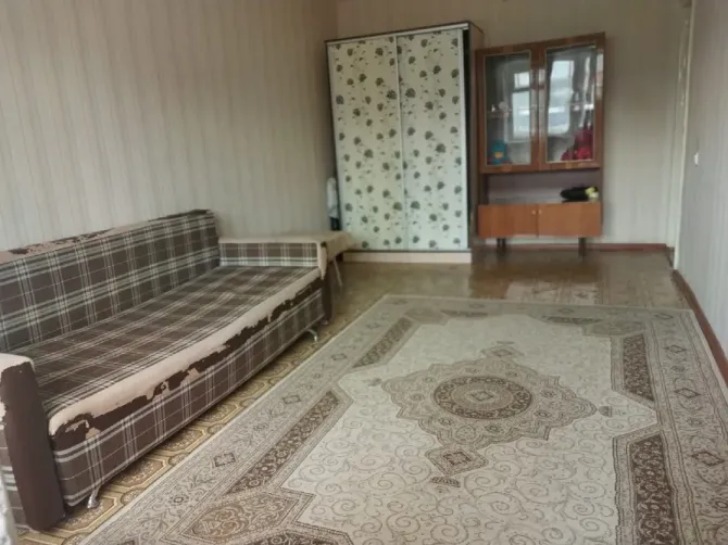 Гостиная с диваном и шкафом