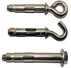 Металлическі анкеров мен крюктар құрылыс пен монтажда қолданылатын бекіту құралдары.