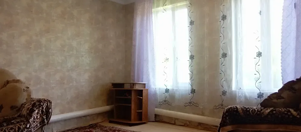 Гостиная с мягкой мебелью и окнами