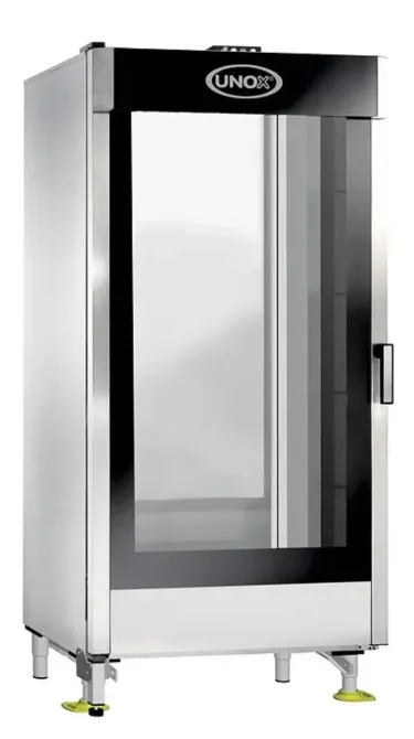 Стеклянная витрина для хранения продуктов UNOX с металлическим каркасом и дверцей